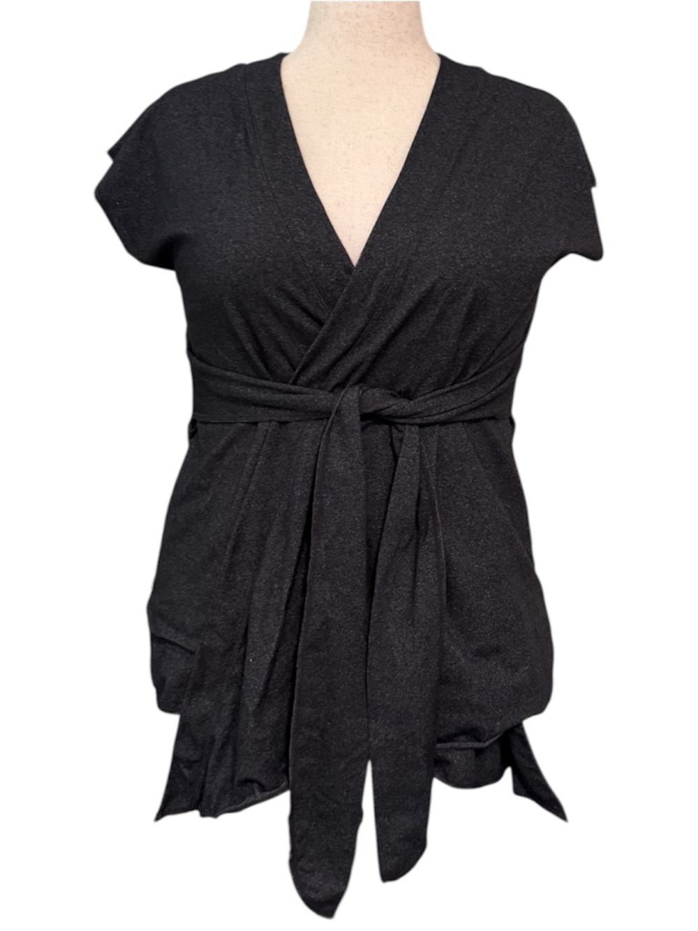 Lolë wrap top XL dark gray